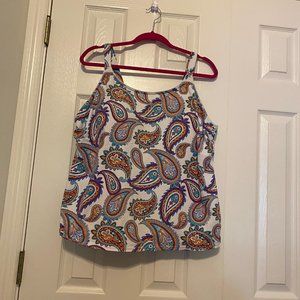 Lands' End Colorful Paisley Tankini